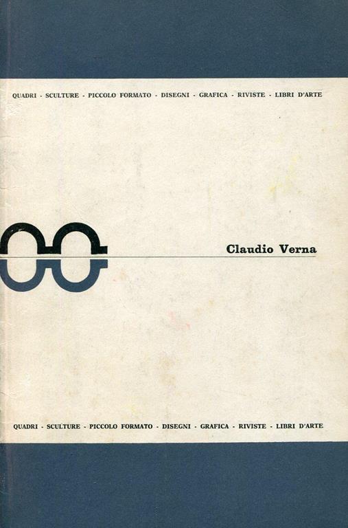 Plaquette di mostra, Roma, 28 febbraio - 15 marzo 1968 - Claudio Verna - copertina