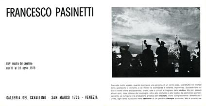 Francesco Pasinetti - copertina