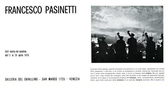 Francesco Pasinetti - copertina