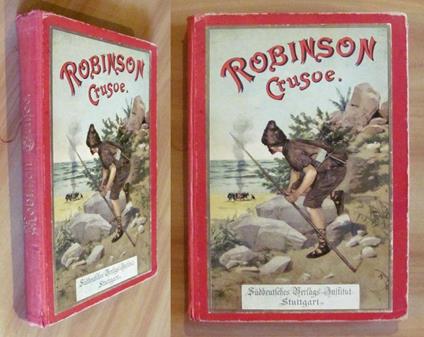Robinson Crusoe, 1899 Cromolito Di Flashar - copertina