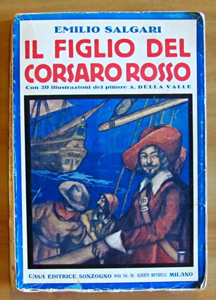 IL FIGLIO DEL CORSARO ROSSO - 20 illustrazioni di DELLA VALLE - Emilio Salgari - copertina
