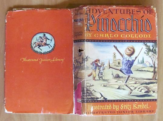 THE ADVENTURES OF PINOCCHIO, 1946 - ill. KREDEL - Carlo Collodi - copertina
