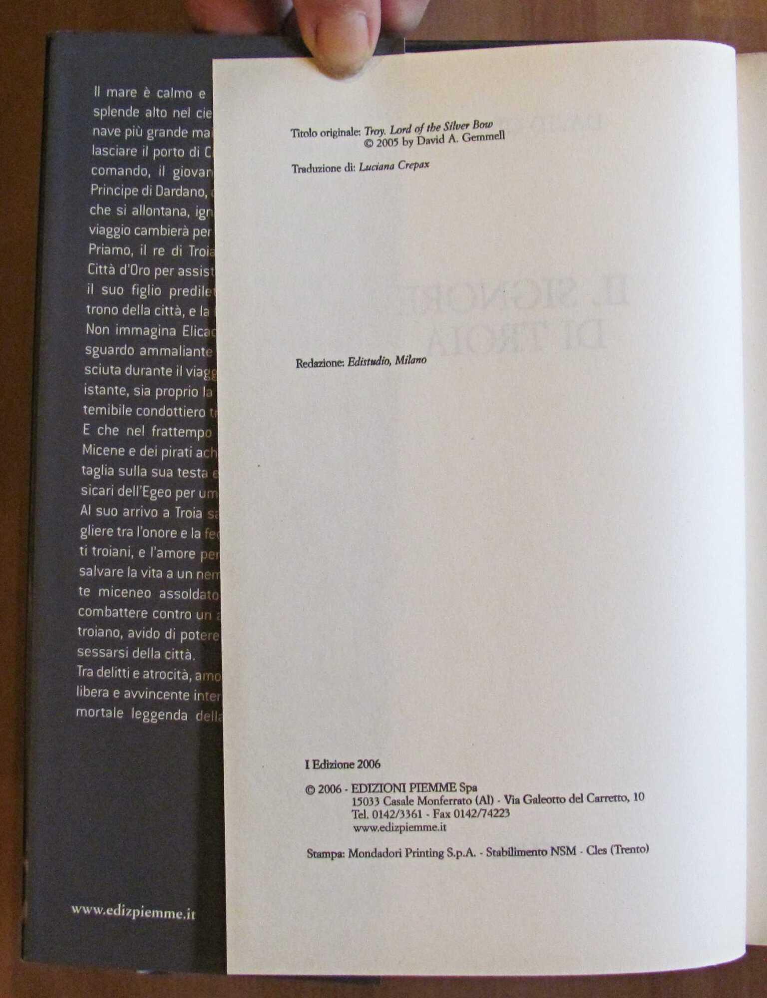 Il SIGNORE DI TROIA, I ed. 2006