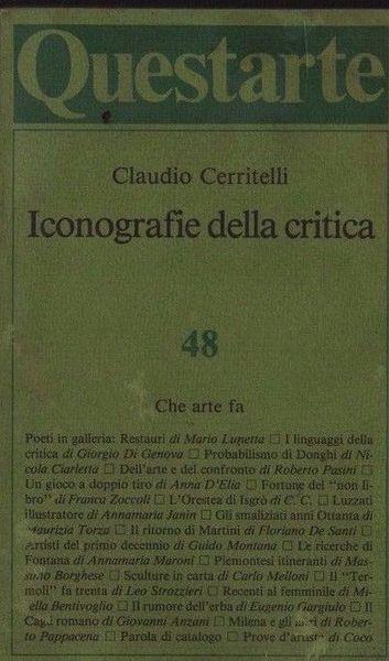 Iconografie Della Critica 48 - Claudio Cerritelli - copertina