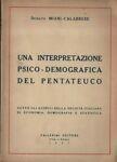 Una interpretazione psico-demografica del Pentateuco - Donato Miani-Calabrese - copertina