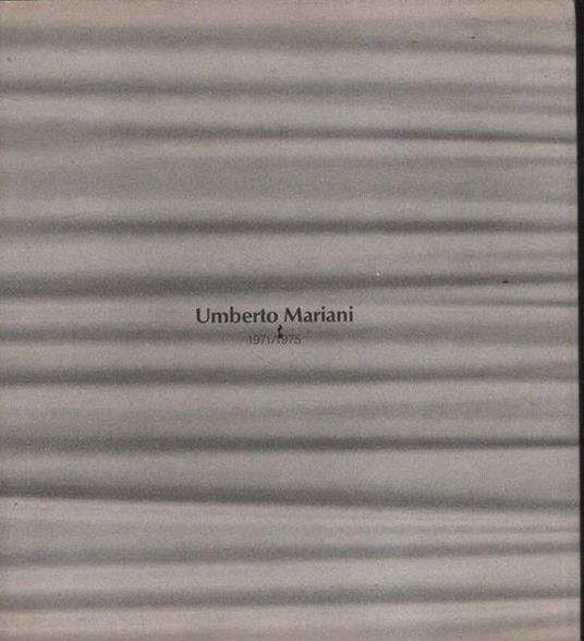 Umberto Mariani 1971/1975 - Carlo Castellaneta - copertina