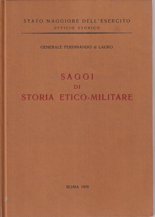 Saggi di storia etico-militare - copertina