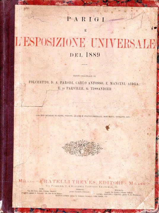 Parigi e L'Esposizione Universale del 1889 - copertina