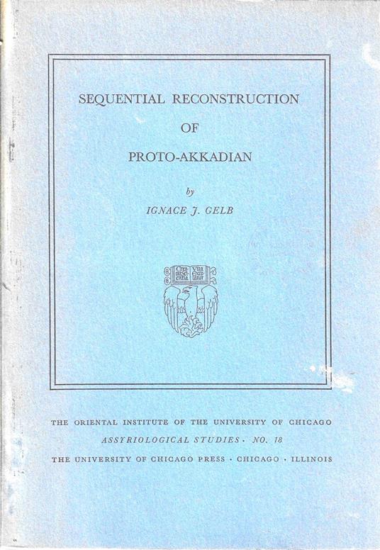 Sequential reconstruction of proto-accadian - copertina