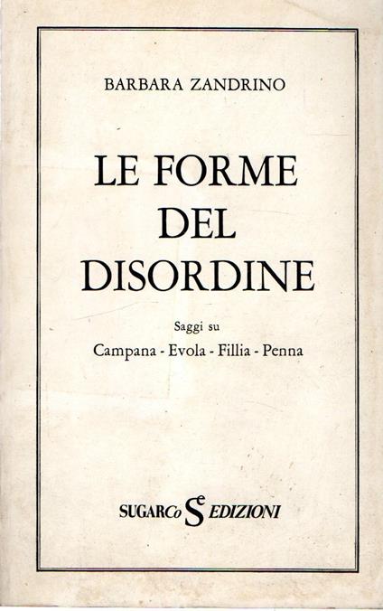 Le forme del disordine - Barbara Zandrino - copertina