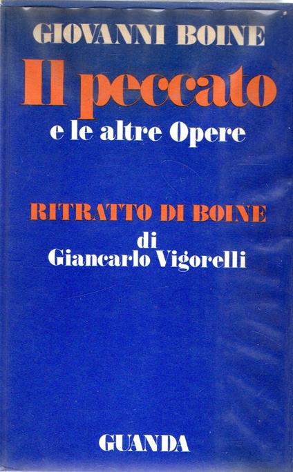 Il peccato e altre opere - Giovanni Boine - copertina