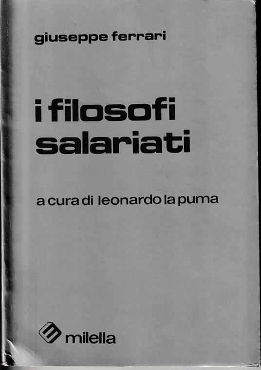 I filosofi salariati - Giuseppe Ferrari - copertina