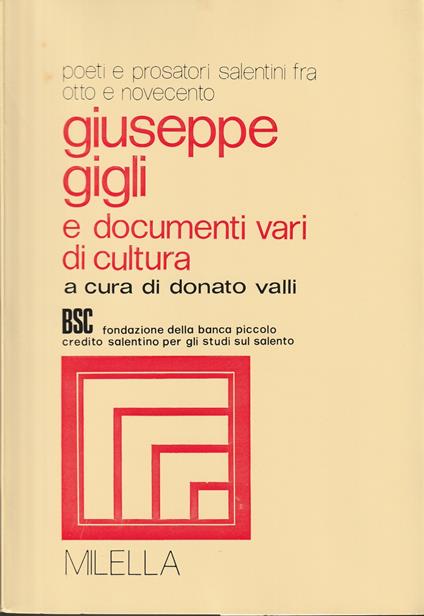 Giuseppe Gigli e documenti vari di cultura , 2 - copertina