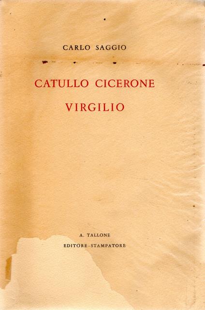 Catullo Cicerone Virgilio - copertina