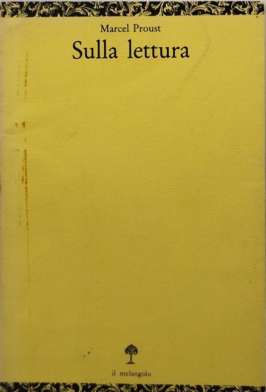 marcel prust sulla lettura il melangolo - Marcel Proust - copertina
