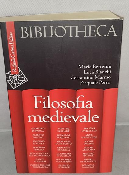 filosofia medievale bibliotheca - copertina