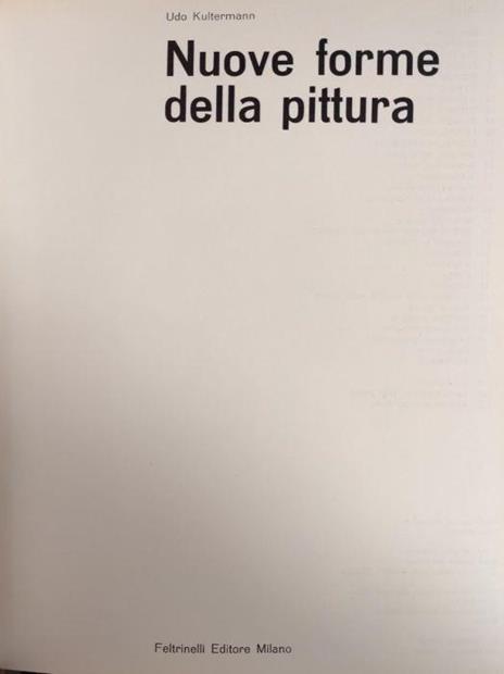 Nuove Forme Della Pittura - Udo Kultermann - copertina