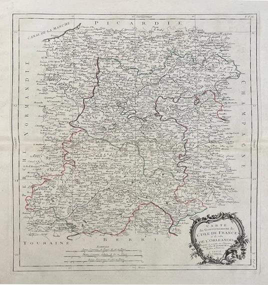 Lotto di 14 mappe: CARTE DU GOUVERNEMENT DE L'ISLE DE FRANCE - Paolo Santini - 10