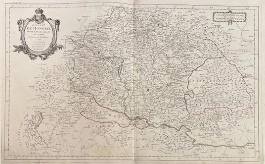 Lotto di 2 mappe: ROYAUME DE HONGRIE DIVISEE DANS CES CERCLES, ET COMTES - Paolo Santini - 2