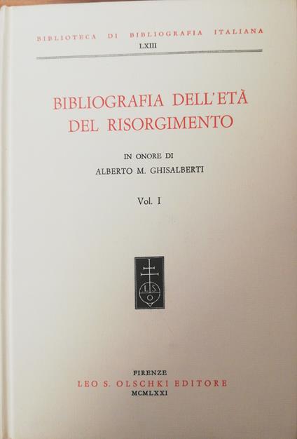 Bibliografia Dell'Età Del Risorgimento - copertina