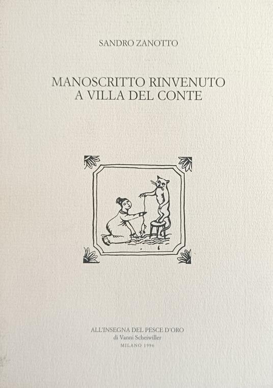 Manoscritto Rinvenuto A Villa Del Conte - Sandro Zanotto - copertina