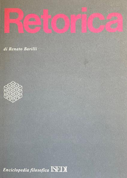 La Retorica - Renato Barilli - copertina