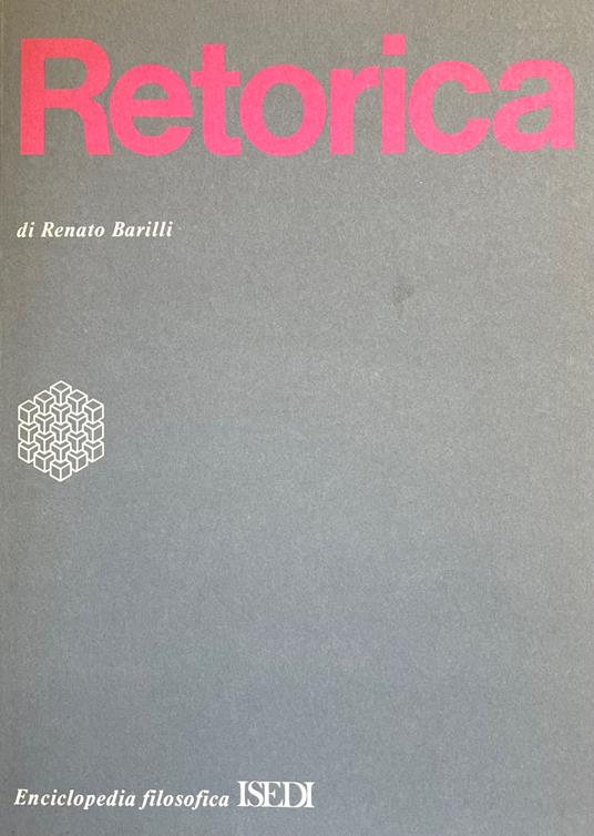 La Retorica - Renato Barilli - copertina