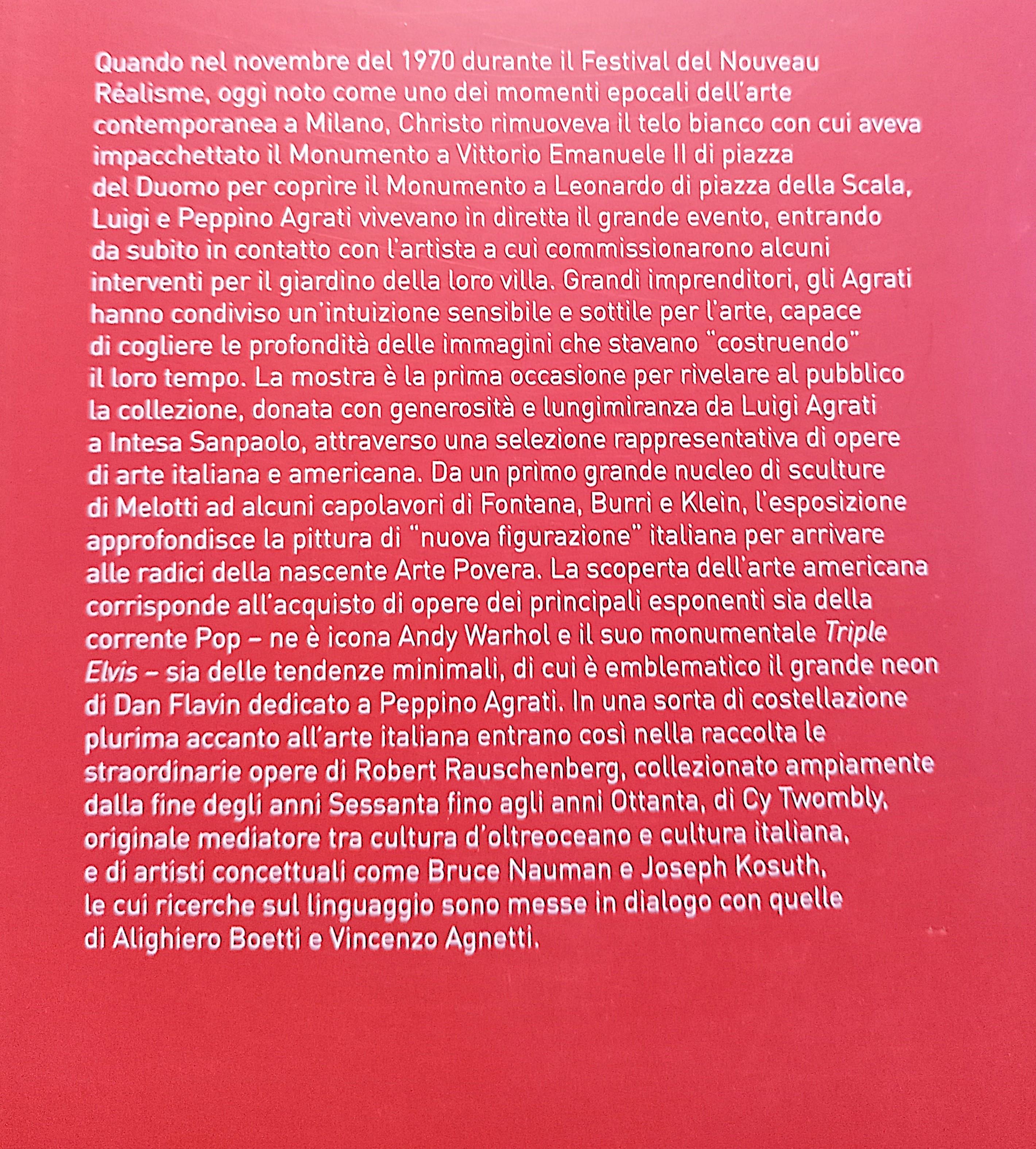 Arte come rivelazione dalla collezione Luigi e Peppino Agrati