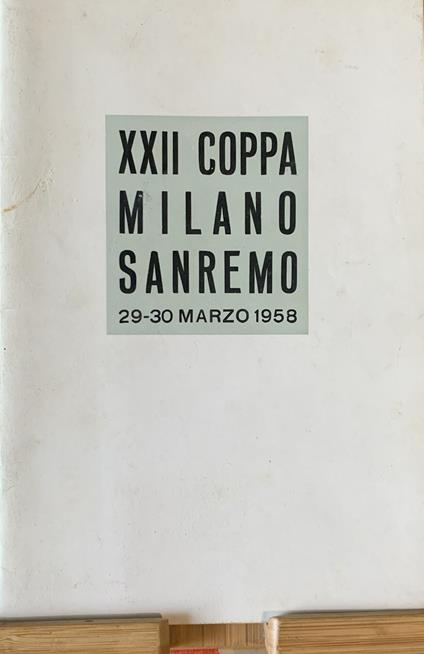XXIII Coppa Milano-Sanremo 1958 - copertina