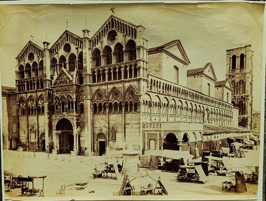 Ferrara La Cattedrale Albumina originale Alinari 1860 ca - copertina