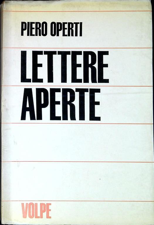 Lettere aperte - Piero Operti - copertina