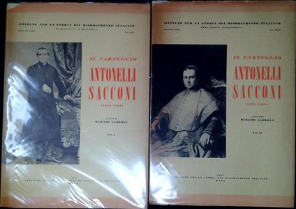 Il carteggio Antonelli-Sacconi (1858-1860) - copertina