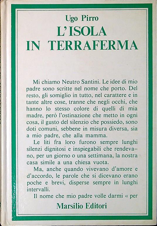 L' isola in terraferma - Ugo Pirro - copertina