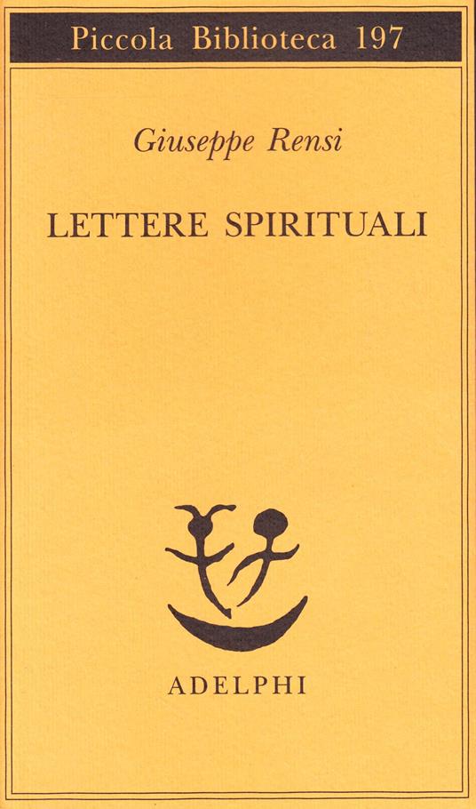 Lettere spirituali - Giuseppe Rensi - copertina