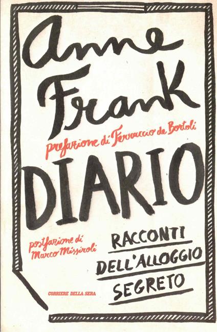 Diario-Racconti dell'alloggio sefreto - Anne Frank - copertina