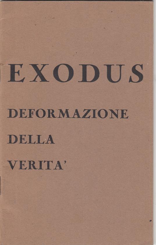 Exodus. Deformazione della verità - Leon M. Uris - copertina
