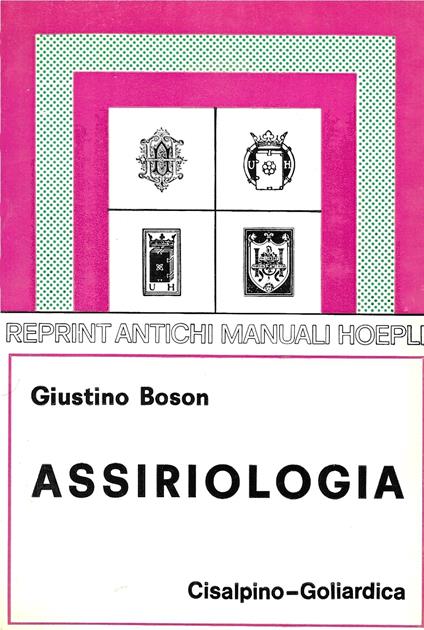 Assiriologia - Giustino Boson - copertina