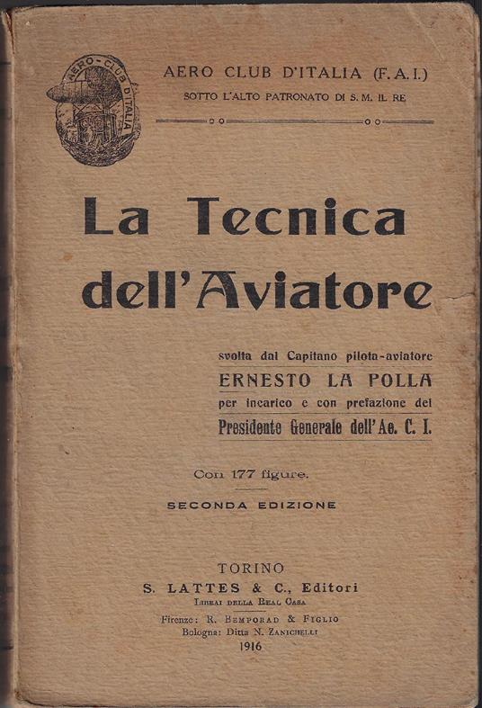 La tecnica dell'aviatore - Ernesto La Polla - copertina