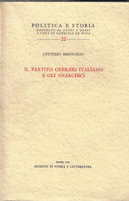 Il Partito operaio italiano e gli anarchici - Letterio Briguglio - copertina