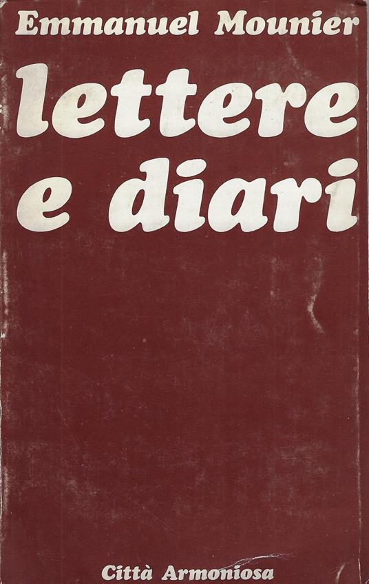 Lettere e diari - Emmanuel Mounier - copertina