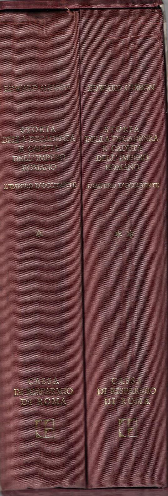 Storia della decadenza e caduta dell'impero romano (due volumi) - Edward Gibbon - copertina