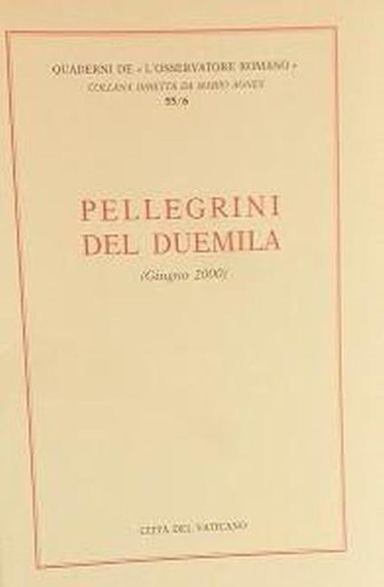 Pellegrini del duemila (giugno 2000) - copertina