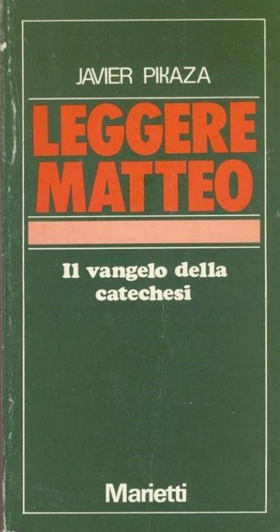 Leggere Matteo - Xabier Pikaza - copertina
