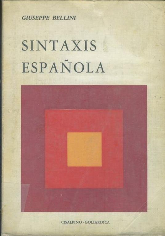 Sintaxis espanola - Giuseppe Bellini - copertina