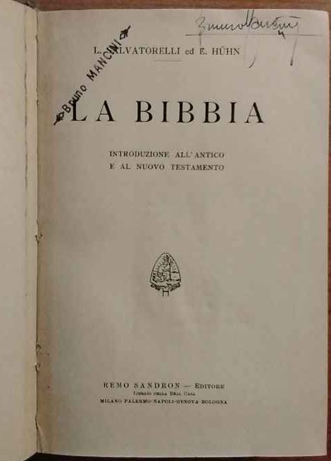 La Bibbia. Introduzione all'Antico e al Nuovo Testamento - copertina