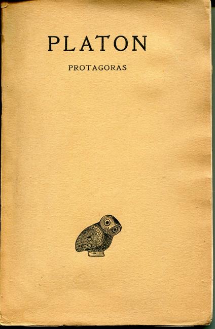 PLATON, OEUVRES COMPLETES, TOME III, 1re PARTIE, PROTAGORAS - Platone - copertina