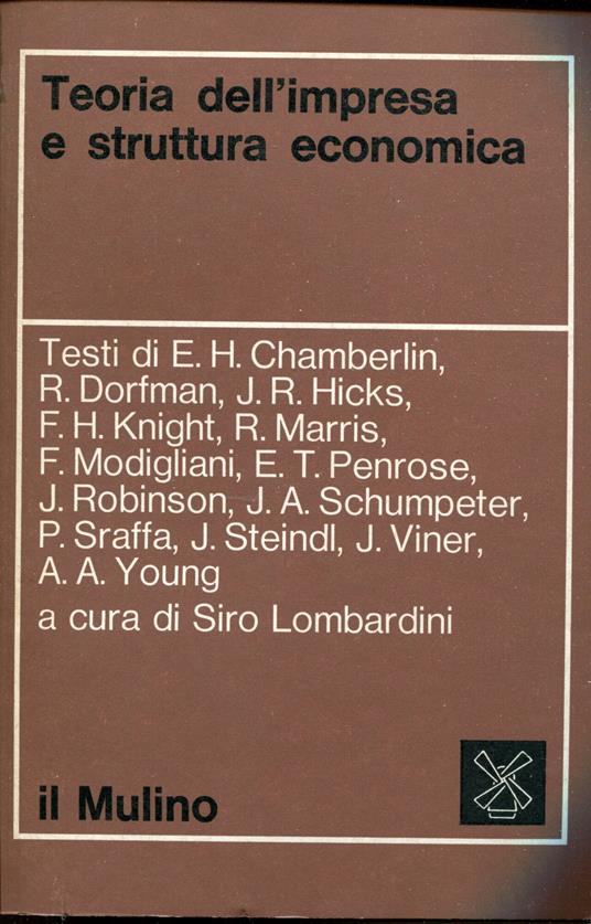 Teoria dell'impresa e struttura economica - Siro Lombardini - copertina