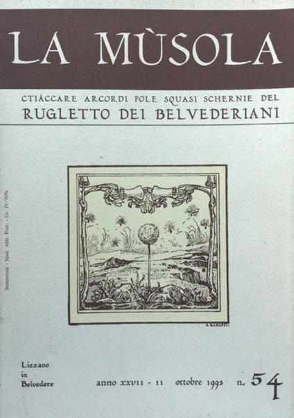 La Musola. Rugletto dei Belvederiani. n. 54 1993 - copertina
