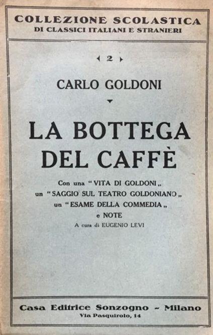 La bottega del caffè - Carlo Goldoni - copertina