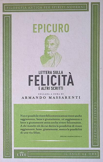 Lettera sulla felicità e altri scritti - Epicuro - copertina